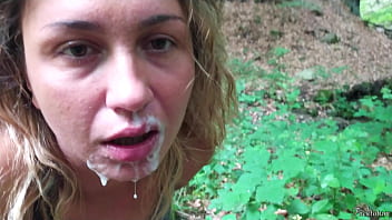 Public Blowjob and Cumshot on Her Face