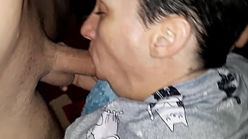 Wife swallowing cum and face fucked