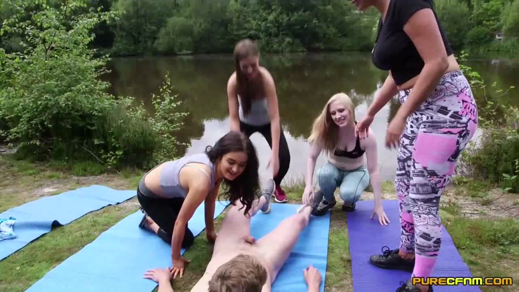 PureCFNM -  Emma Leigh Lola Rae Satine Spark And Tina Kay Outdoor Yoga