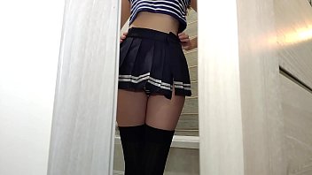 Caught and forced to creampie when babe gets dressed in the bathroom