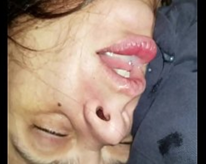 Giving her a mouthful while she's passed out drunk